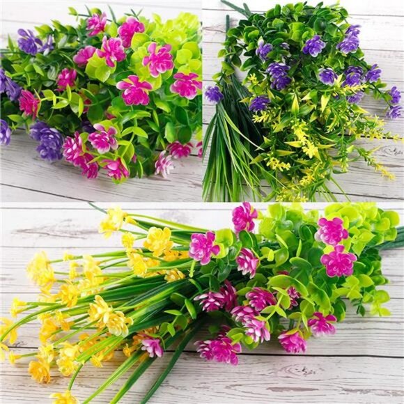9pcs Artificial UV Resistant Silk Plants for Outdoor - Picture 4 of 7